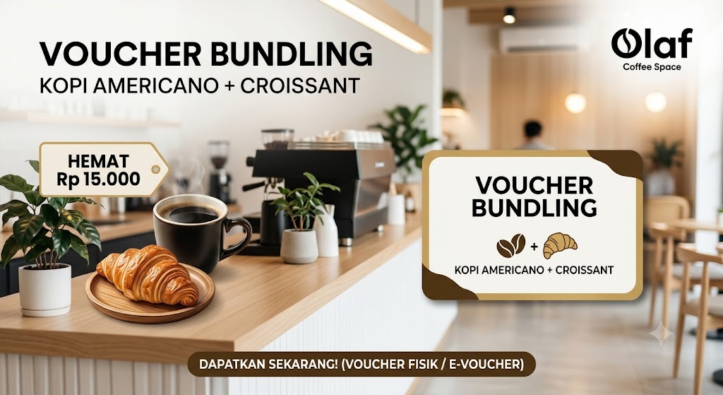 Voucher Bundling Kopi Americano + Croissant