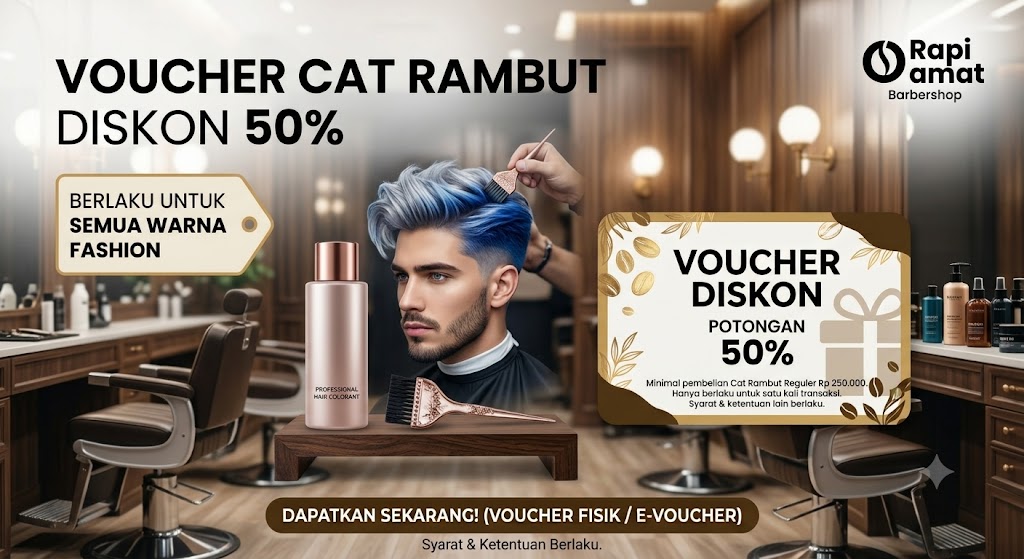 Voucher Pewarnaan Rambut Diskon 50 %